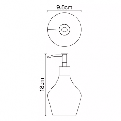 Дозатор для жидкого мыла Wasserkraft Dinkel K-4600 (K-4699) (фарфоровый) белый 2
