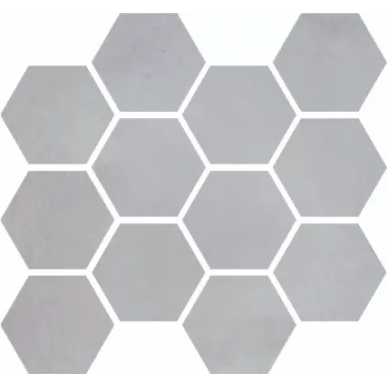 744798 Visions Silver Mosaico Esagone Soft 30x34.5 0