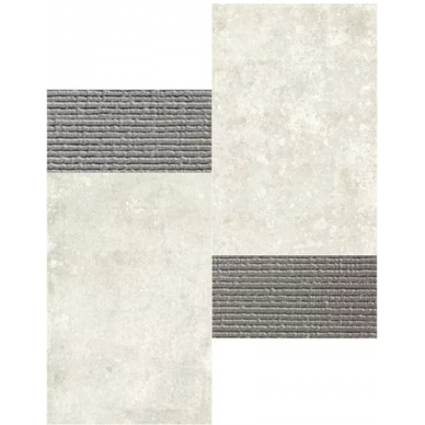 GRUNGE WHITE MOSAI 3D SILVER 28.5x28.5 0