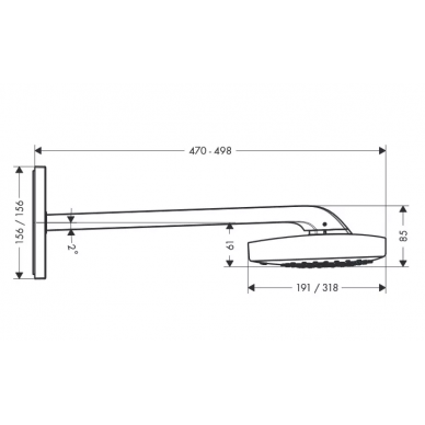 Верхний душ Hansgrohe Raindance Select E300 3jet (26468400) (390 мм) 5