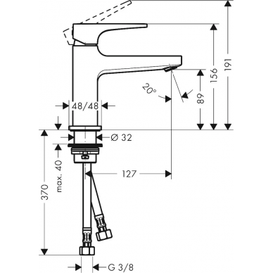 Смеситель для раковины Hansgrohe Metropol (32500140) 100 мм, шлифованная бронза 1