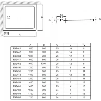 Душевой поддон Jacob Delafon Flight (E62482-F-M53) 160х90 см, мягкий антрацит 5