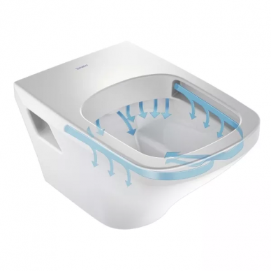 Чаша подвесного унитаза Duravit DuraStyle Rimless (25420900001) с покрытием WonderGliss 5