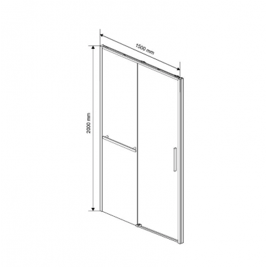 Душевая дверь Vincea Slim Soft (VDS-1SS150CLB) 150x200 см, профиль черный/стекло прозрачное 7