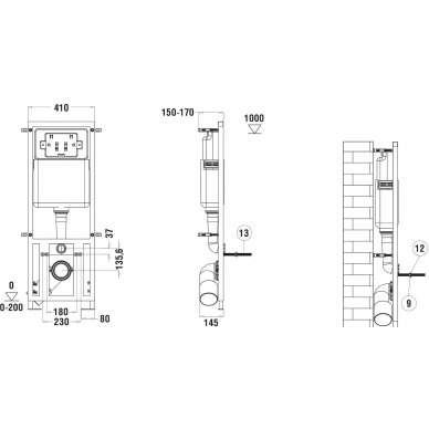 Инсталляция Welt Wasser MARBERG 410 + GELBACH 004 MT-WT + MAR 410 SE MT-BL в комплекте с унитазом, безободковый, с сидением микролифт 5