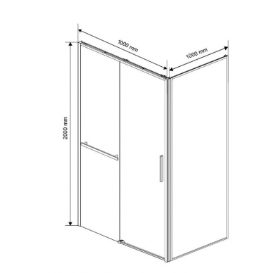 Душевой уголок Vincea Slim Soft (VSR-1SS1010CLB) 100х100х200 см, профиль чёрный/стекло прозрачное 7