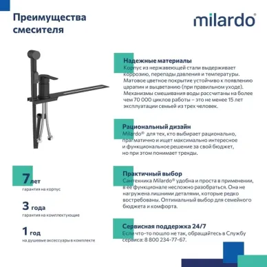 Гигиенический набор Milardo Tidy (001BL00M08) черный 6