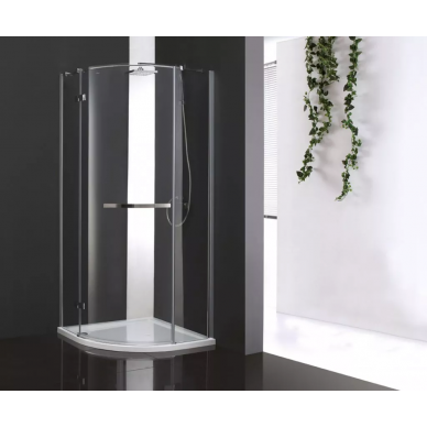 Душевой уголок Cezares Bergamo R1 Arco (L) (90x90) текстурное стекло 0