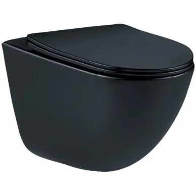 Подвесной унитаз Esbano Lotus (ESUPLOTUBM) с микролифтом, черный матовый 0