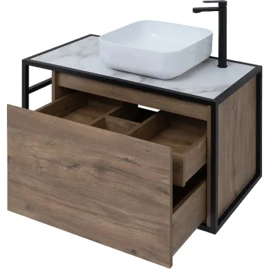 Тумба для ванной Aquanet Nova Lite Loft 261659 правая, 90 см, дуб рустикальный 9