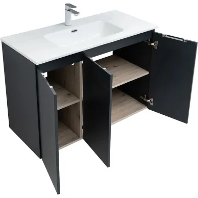 Тумба для ванной Aquanet Алвита New 277531 100 см, антрацит 5