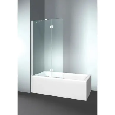 VismaraVetro Шторка на ванну PV 64х150Hсм, размер 100-102(60+40)см, SX (левая), стекло Transparent 04, Bright Silver 21, петли С67 внутр. Откр., TPA VPV042106401500ST 0