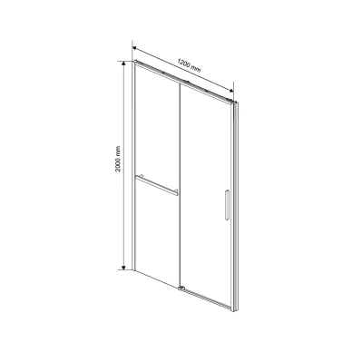 Душевая дверь Vincea Slim Soft VDS-1SS120CLBN 120x200 см, профиль никель/стекло прозрачное 7