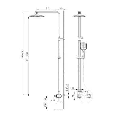 Душевая система Wonzon & Woghand Triumph WW-564601-CR хром 1