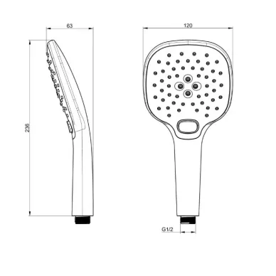 Ручной душ Wonzon & Woghand WW-88SC02-BGM темный графит 1