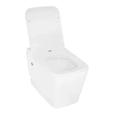 Унитаз импульсный Azario 360х590х440 напольный, квадратный, быстросъемное сиденье микролифт AZ101 7