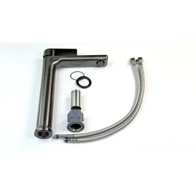 Смеситель для раковины Fmark FS8811Q высокий излив, графит 5