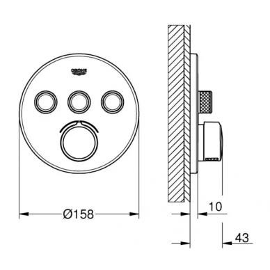 Смеситель для душа Grohe SmartControl (29146000) скрытого монтажа 1