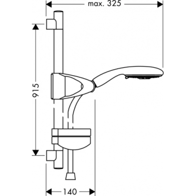Душевой гарнитур Hansgrohe Raindance E 100 3jet (27881000) (90 см) 1