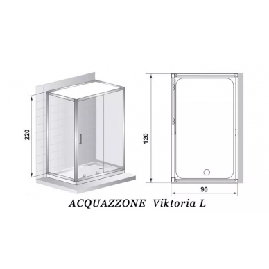Душевая кабина Acquazzone Viktoria 120 L (120х90) без пара 6