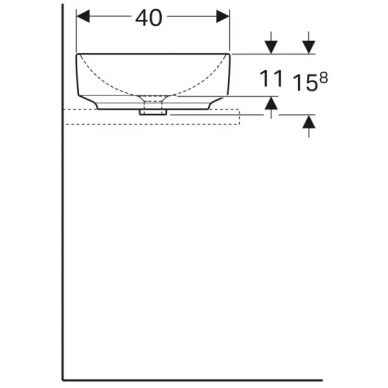 Раковина накладная Geberit VariForm (500.774.01.2) (55 см) 2
