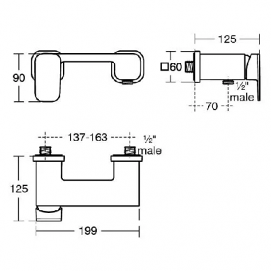 Смеситель для душа Ideal Standard Tonic II (A6337AA) 1