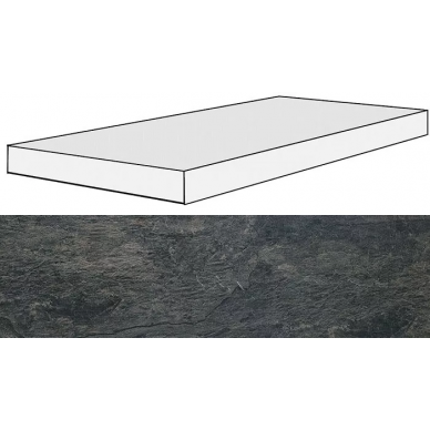 739336 Ardoise Noir Ang.Gradino SX 33x120x3 0