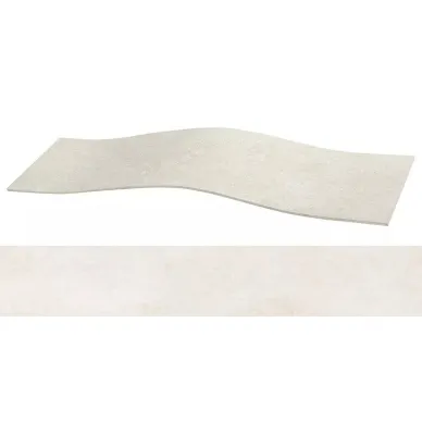 Microcement White Lappato Curve 29.67x118.8 0