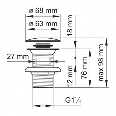 Сливной набор для раковины Wasserkraft Mindel 8500 (A153) белый 1