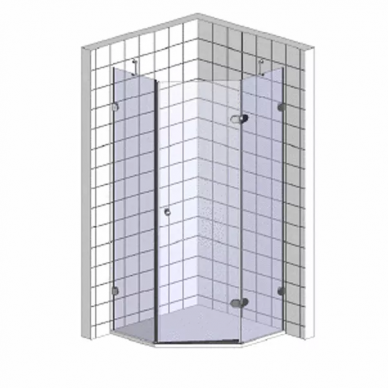 Душевой уголок Grossman Pragma (PR-100GD) 100x100x200 см, золото 5