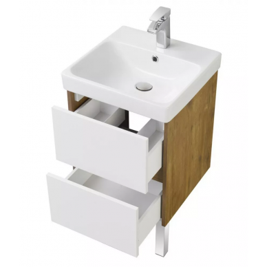 Тумба для ванной Aquaton Сканди (1A251601SDZ90)  45 см, белый/дуб рустикальный 7