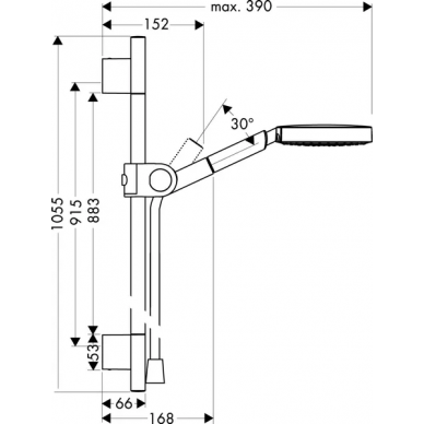 Душевой гарнитур Hansgrohe Axor Uno2 (27986000) 1