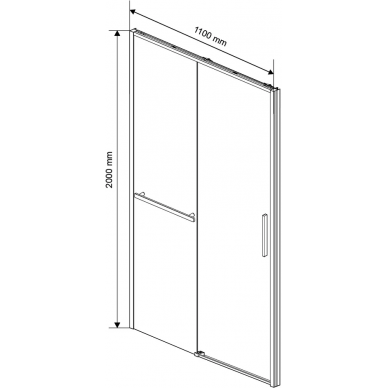 Душевая дверь Vincea Slim Soft (VDS-1SS110CL) 110x200 см, профиль хром/стекло прозрачное 8
