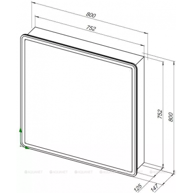 Зеркальный шкаф Aquanet Оптима 80 (00311862) с LED подсветкой 6