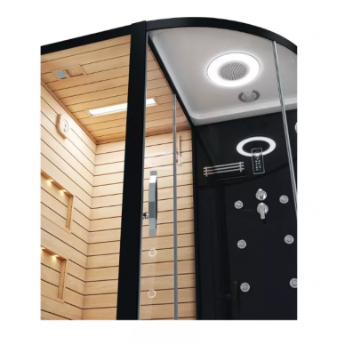 Комбинированная сауна Cerutti SPA Lugano Nero-L Black (CT8343) (180х110) левая, 2 в 1 5