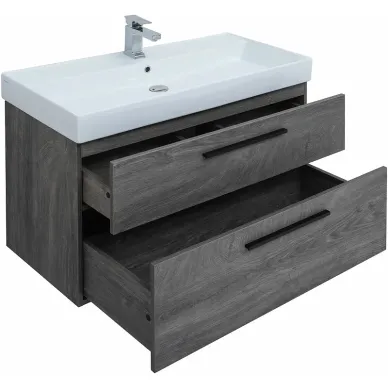 Тумба для ванной Aquanet Nova 249921 Slim Synergy, 85 см, дуб рошелье 8