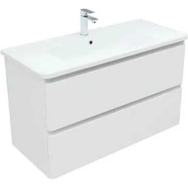 Тумба для ванной Aquanet Эмбер 330469 105 см, белая матовая 1
