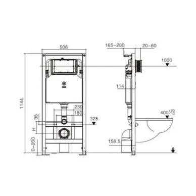 Инсталляция Welt Wasser BAMBERG 460 + GELBACH 043 GL-BL + BAMBERG BL в комплекте с унитазом, безободковый, с сидением микролифт 4