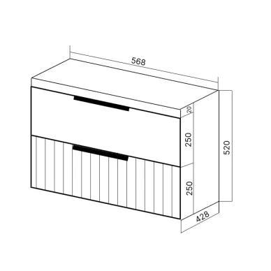 Тумба для ванной VIANT Сицилия MODUO 60 VSIC60MDBEL-T2YP белая 5