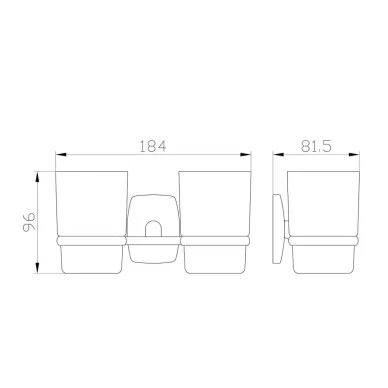 Стакан Wonzon & Woghand Porto WW-1801 двойной, хром 1