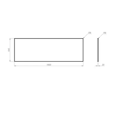 Фронтальная панель Am.Pm Sense W76A-160-070W-P для ванны, 160х54 см, белая 1