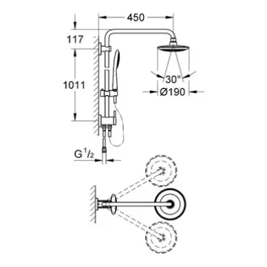 Душевая система Grohe Rainshower Solo (27430000) 1