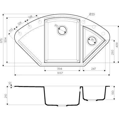 Мойка кухонная Omoikiri Sakaime 105C-BE (4993124) ваниль 1