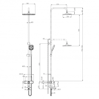 Душевая система Lemark Prizma (LM3962C) 7