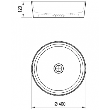 Раковина накладная Ravak Uni 40 (XJX01140001) 7