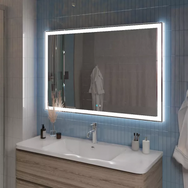 Зеркало Belbagno (SPC-GRT-1200-800-LED-TCH-SND) (120 см) со встроенной подсветкой, голосовым управлением и подогревом. 7