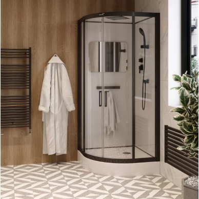 Душевая кабина Cerutti SPA Viva (VIVA101B) (100х100) профиль чёрный/прозрачное стекло 10