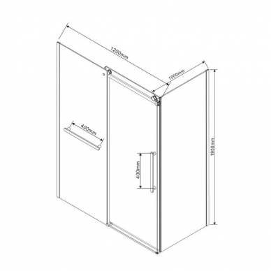 Душевой уголок Vincea Como Soft (VSR-1CS1012CL) 120х100х195 см, профиль хром/стекло прозрачное 10