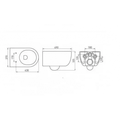 Инсталляция Berges Novum 525 + EGO Rimless + кнопка L5 Soft Touch (черная) в комплекте с унитазом (белый), безободковый, с сидением микролифт 7