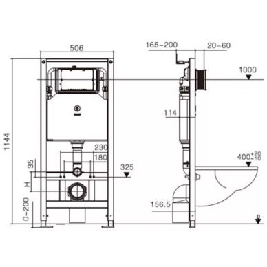 Инсталляция Welt Wasser AMBERG 506 ST + GELBACH 004 GL-WT + AMBERG RD-BL в комплекте с унитазом, безободковый, с сидением микролифт 5